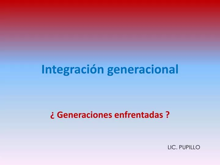 integraci n generacional
