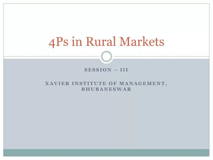 4ps in rural markets