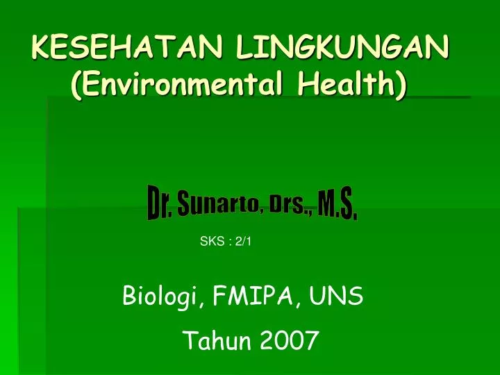 kesehatan lingkungan environmental health