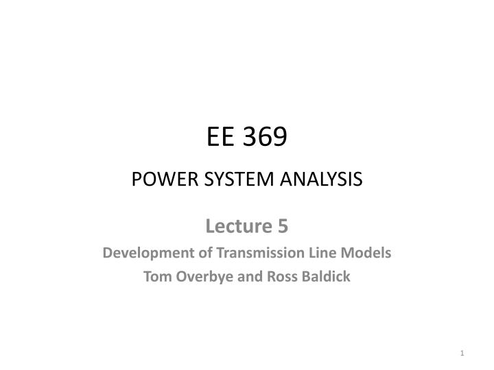 ee 369 power system analysis