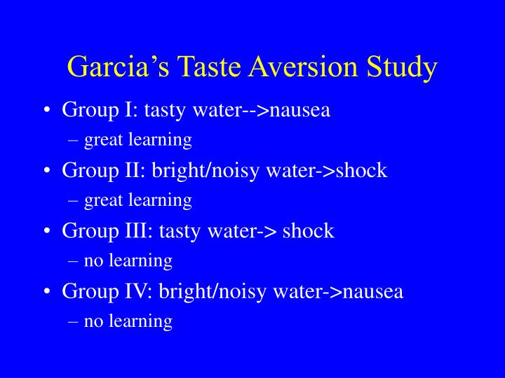 garcia s taste aversion study
