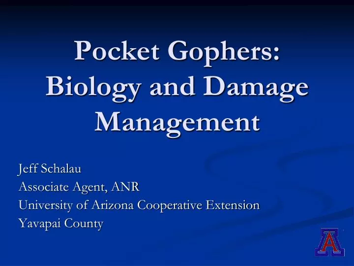 pocket gophers biology and damage management