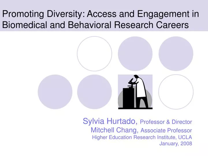 promoting diversity access and engagement in biomedical and behavioral research careers