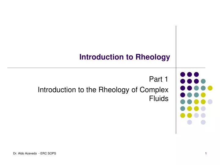 introduction to rheology