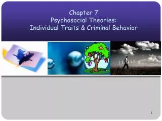 Chapter 7 Psychosocial Theories: Individual Traits &amp; Criminal Behavior