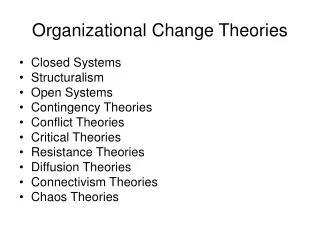 Organizational Change Theories