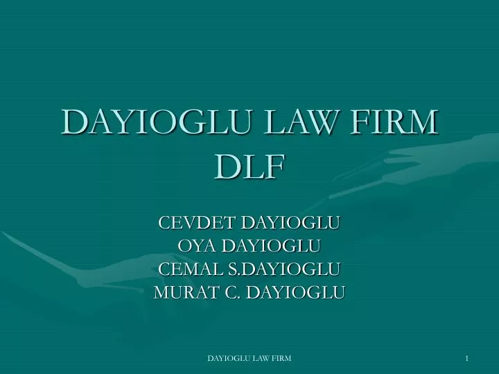 dayioglu law firm dlf