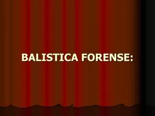 balistica forense