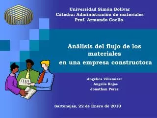 universidad sim n bol var c tedra administraci n de materiales prof armando coello