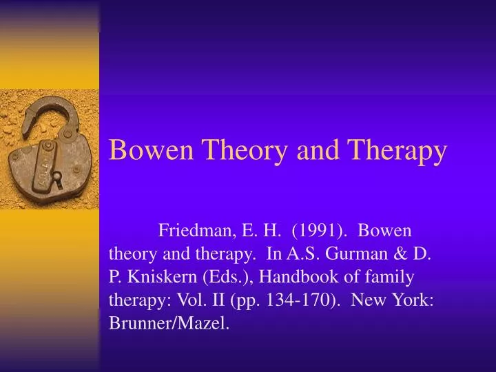 bowen theory and therapy