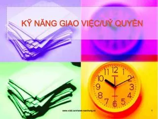 KỸ NĂNG GIAO VIỆC/UỶ QUYỀN