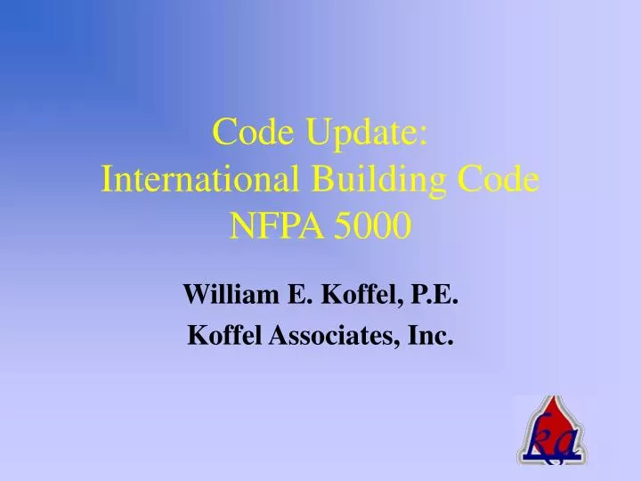 code update international building code nfpa 5000