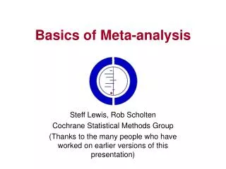 Basics of Meta-analysis