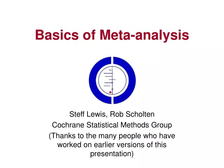 basics of meta analysis
