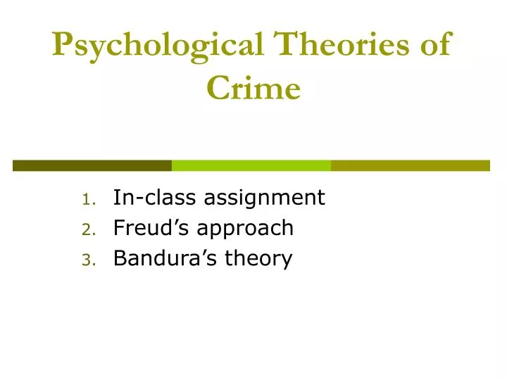 psychological theories of crime