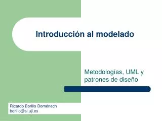 introducci n al modelado