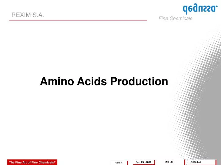 amino acids production