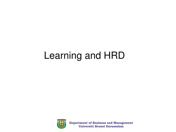 learning and hrd
