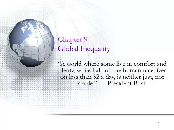 chapter 9 global inequality