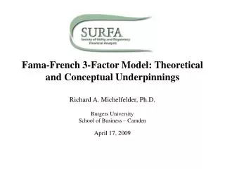 Fama -French 3-Factor Model: Theoretical and Conceptual Underpinnings