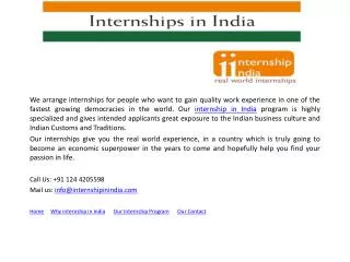 internship in india