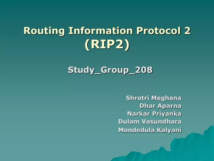 routing information protocol 2 rip2