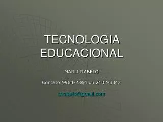 TECNOLOGIA EDUCACIONAL