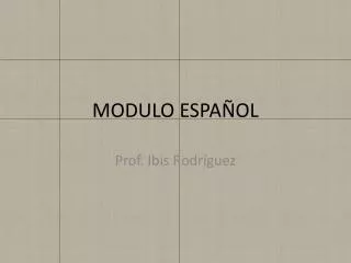 modulo espa ol