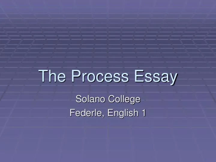 the process essay