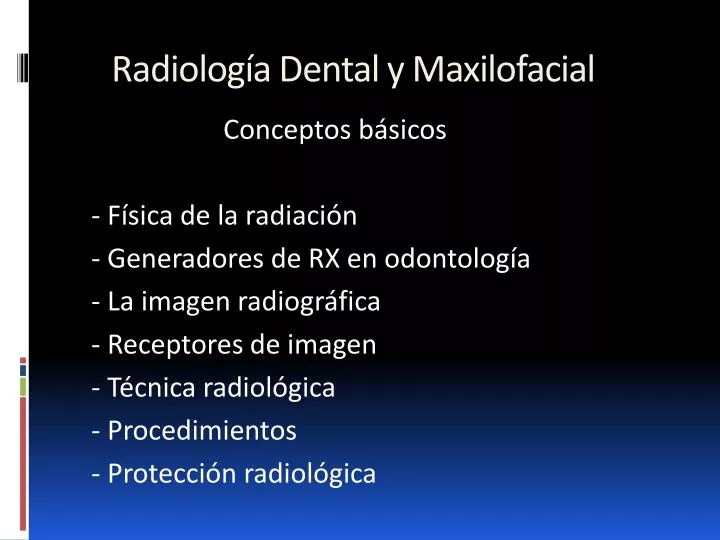 radiolog a dental y maxilofacial