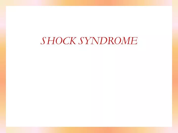 shock syndrome