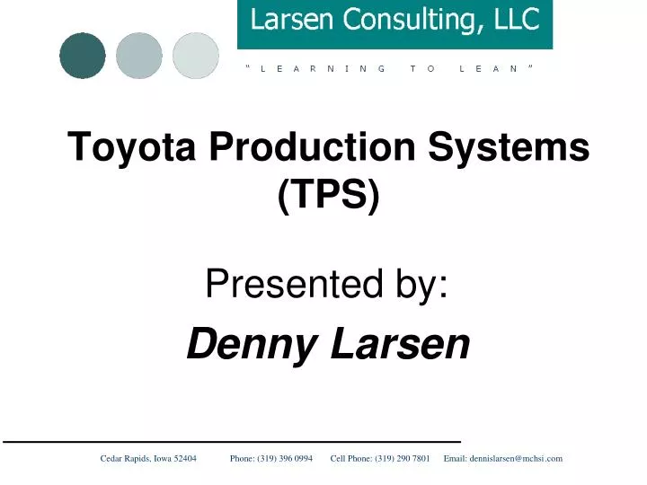 toyota production systems tps