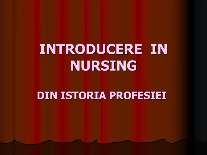 introducere in nursing