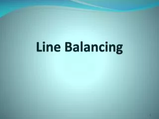 line balancing