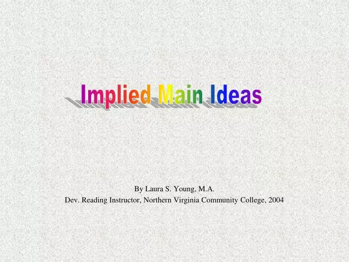 by laura s young m a dev reading instructor northern virginia community college 2004