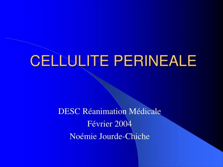 cellulite perineale