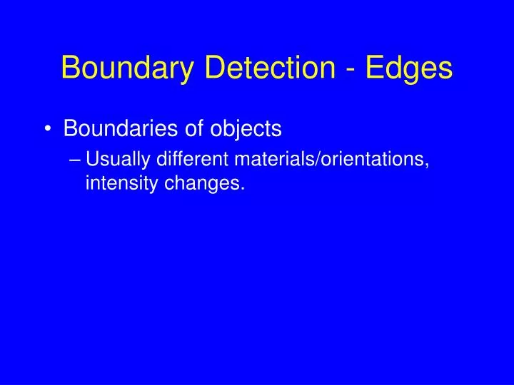 boundary detection edges