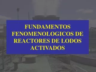 FUNDAMENTOS FENOMENOLOGICOS DE REACTORES DE LODOS ACTIVADOS