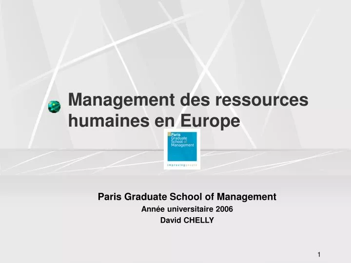 management des ressources humaines en europe