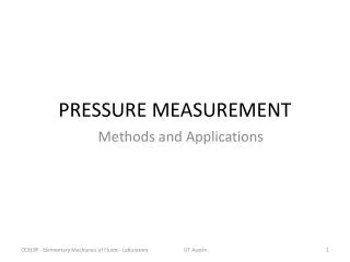 PRESSURE MEASUREMENT