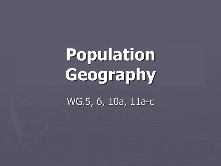 population geography