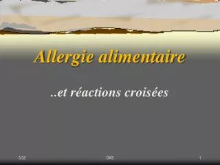 allergie alimentaire
