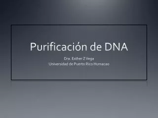 purificaci n de dna