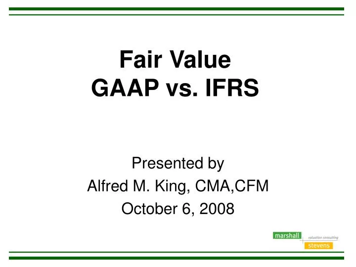 fair value gaap vs ifrs
