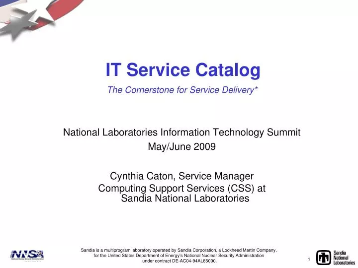 it service catalog