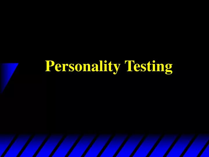 personality testing