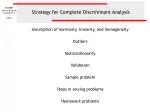 Strategy for Complete Discriminant Analysis - slide 1