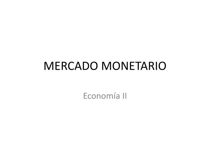 mercado monetario