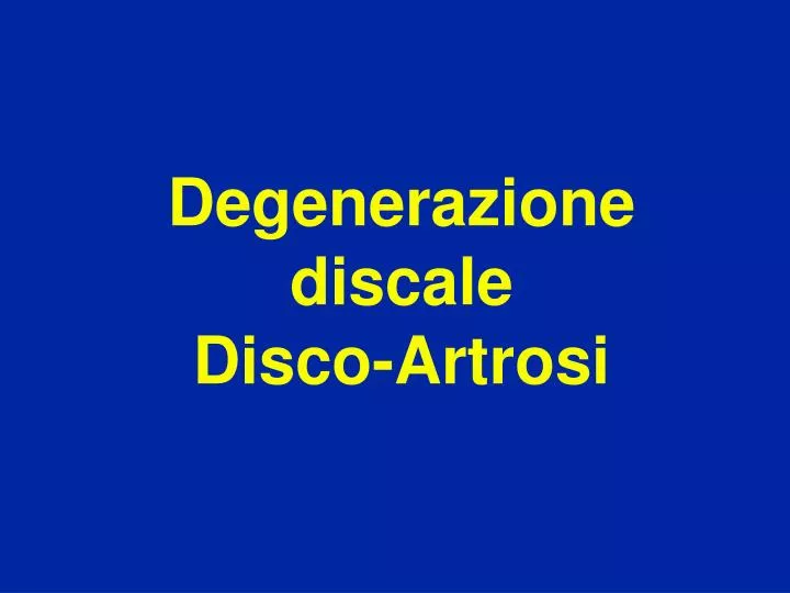 degenerazione discale disco artrosi