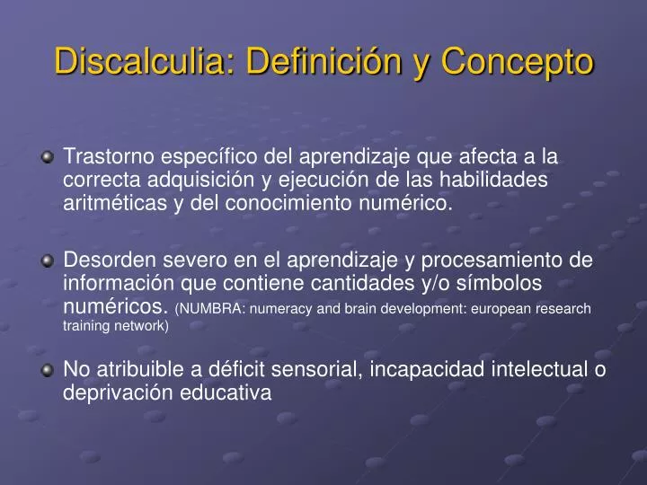 discalculia definici n y concepto